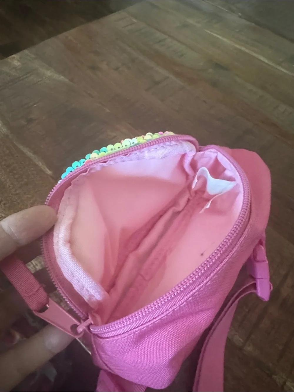Pink Sequin Kids Waist Bag